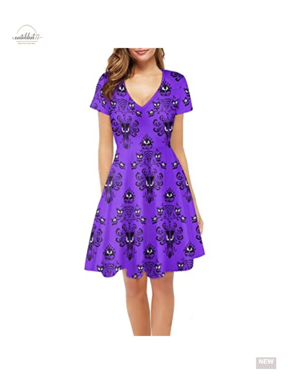 Women Summer A-Line Midi Dress 1/4 Sleeve T-Shirt Dress